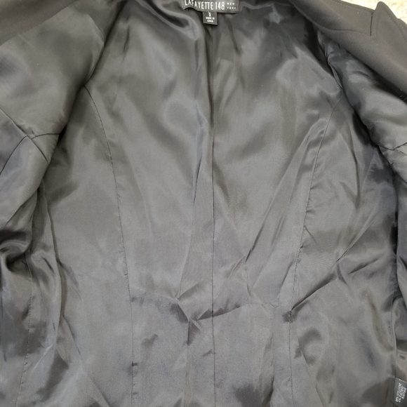 || LAFAYETTE 148 || Black Wool Fitted Blazer - Picture 6 of 7